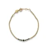 Armbånd - Bead u0026 Gem Black/Gold