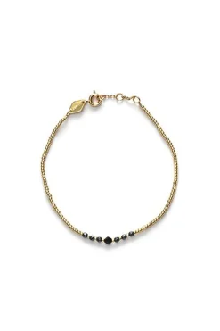Armbånd - Bead u0026 Gem Black/Gold