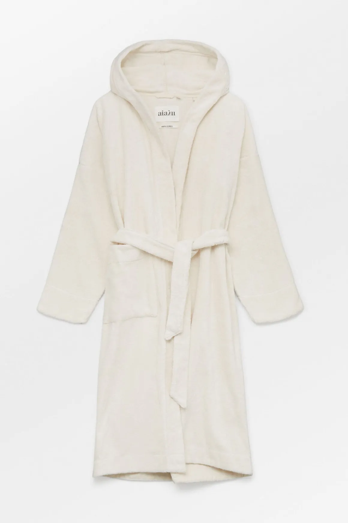 Badekåpe - Hooded Bathrobe Terry Pure Ecru