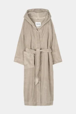 Badekåpe - Hooded Bathrobe Terry Dried Linen