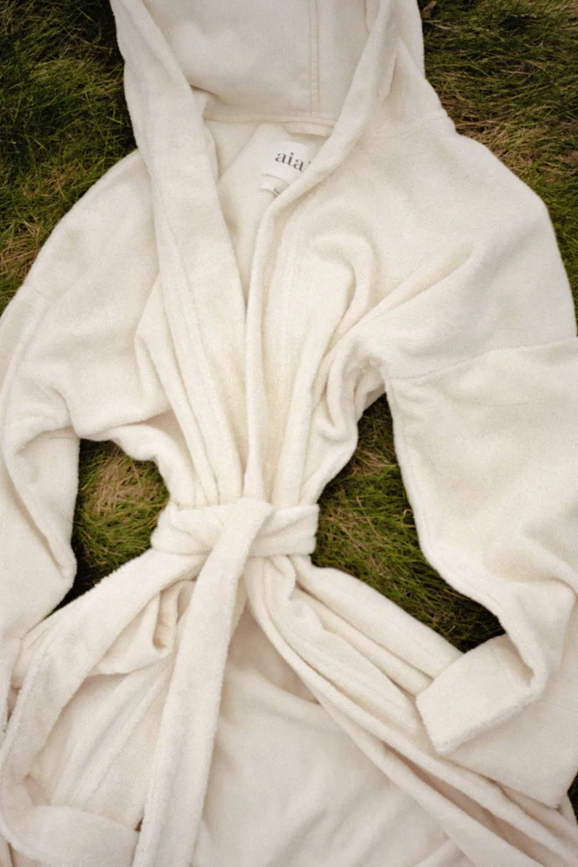 Badekåpe - Hooded Bathrobe Terry Pure Ecru