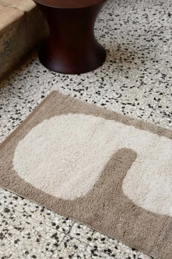 Badematte - Lay Washable Dark Taupe/Off-White 50x70cm