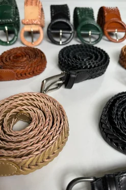 Belte - Wrapped Leather Circle Buckle Tan