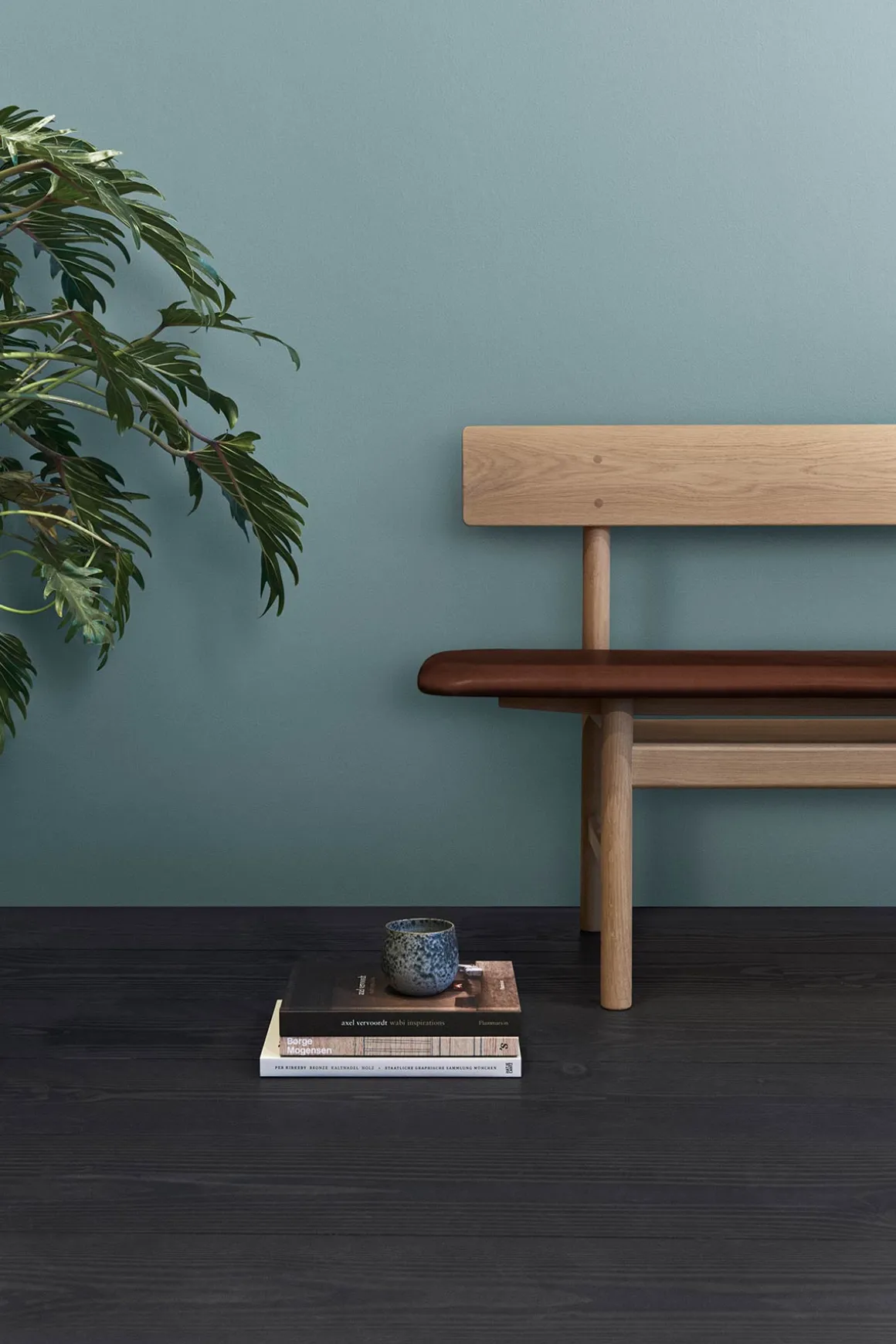 Benk - BM Bench 3171 Såpet Eik / Omni Burnt Sienna 293