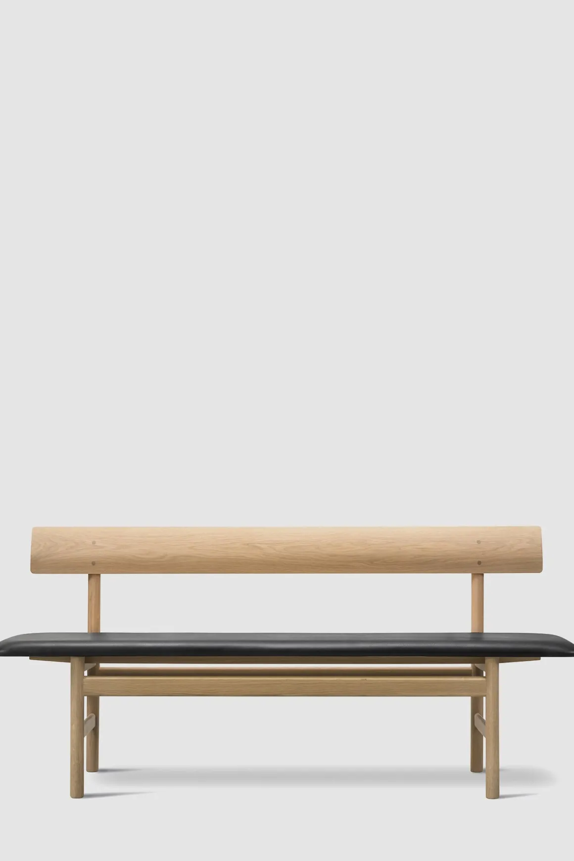 Benk - BM Bench 3171 Såpet Eik / 98 Sort Lær