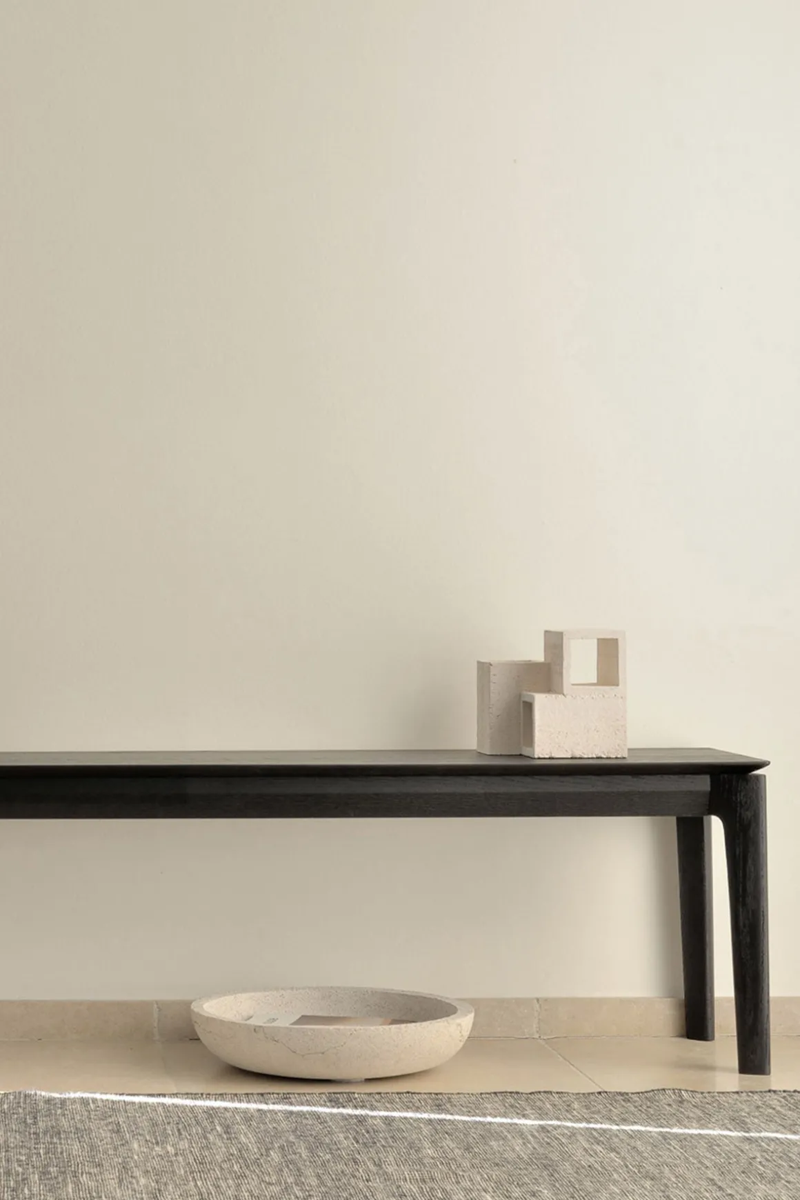 Benk - Bok Oak 126cm Black