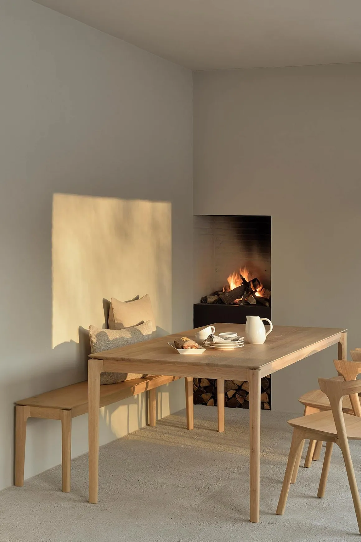 Benk - Bok Oak 186xh46cm