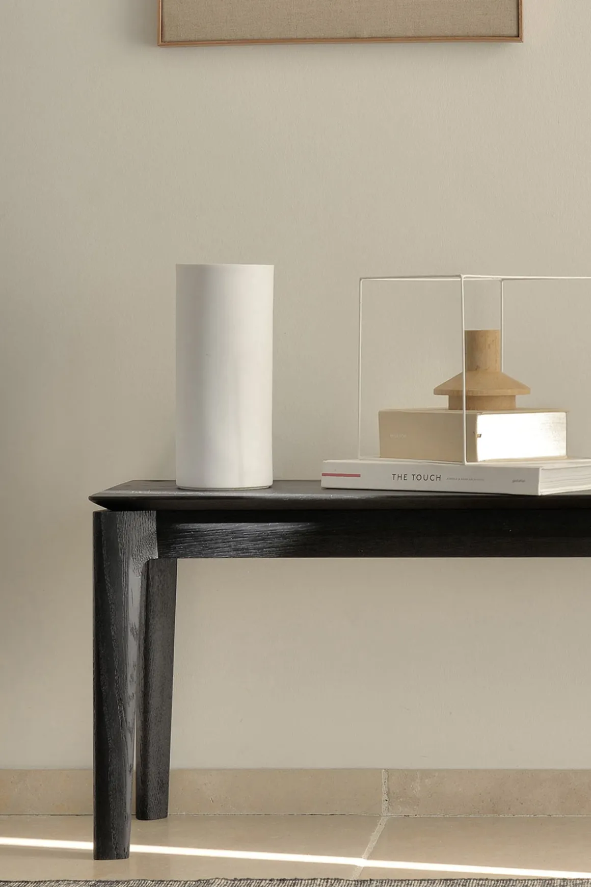 Benk - Bok Oak 166xh46cm Black