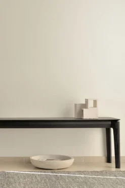 Benk - Bok Oak 166xh46cm Black