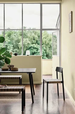 Benk - TK4 Betty Sort/Natur 105cm x 36cm x H: 46cm