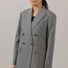 Blazer - Twill Double Breasted Stone Grey