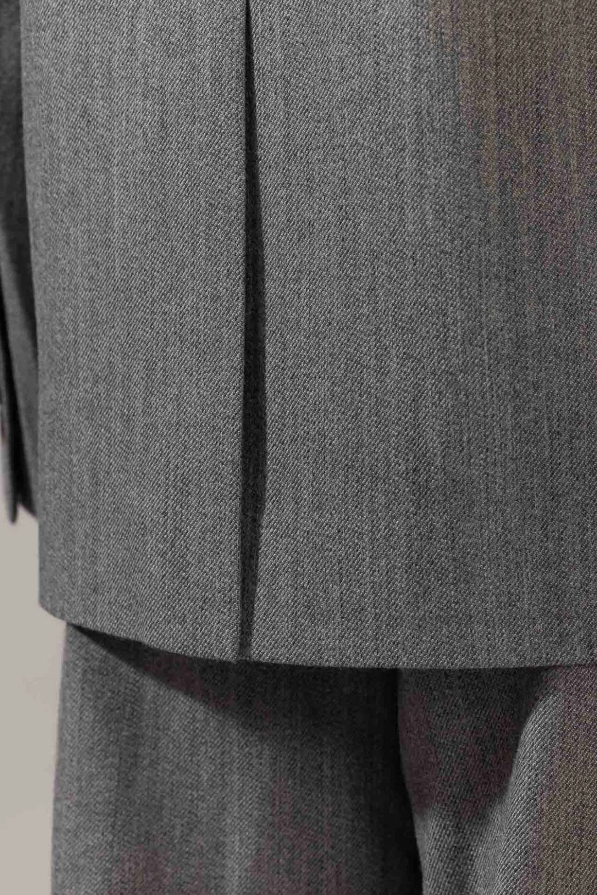 Blazer - Twill Double Breasted Stone Grey