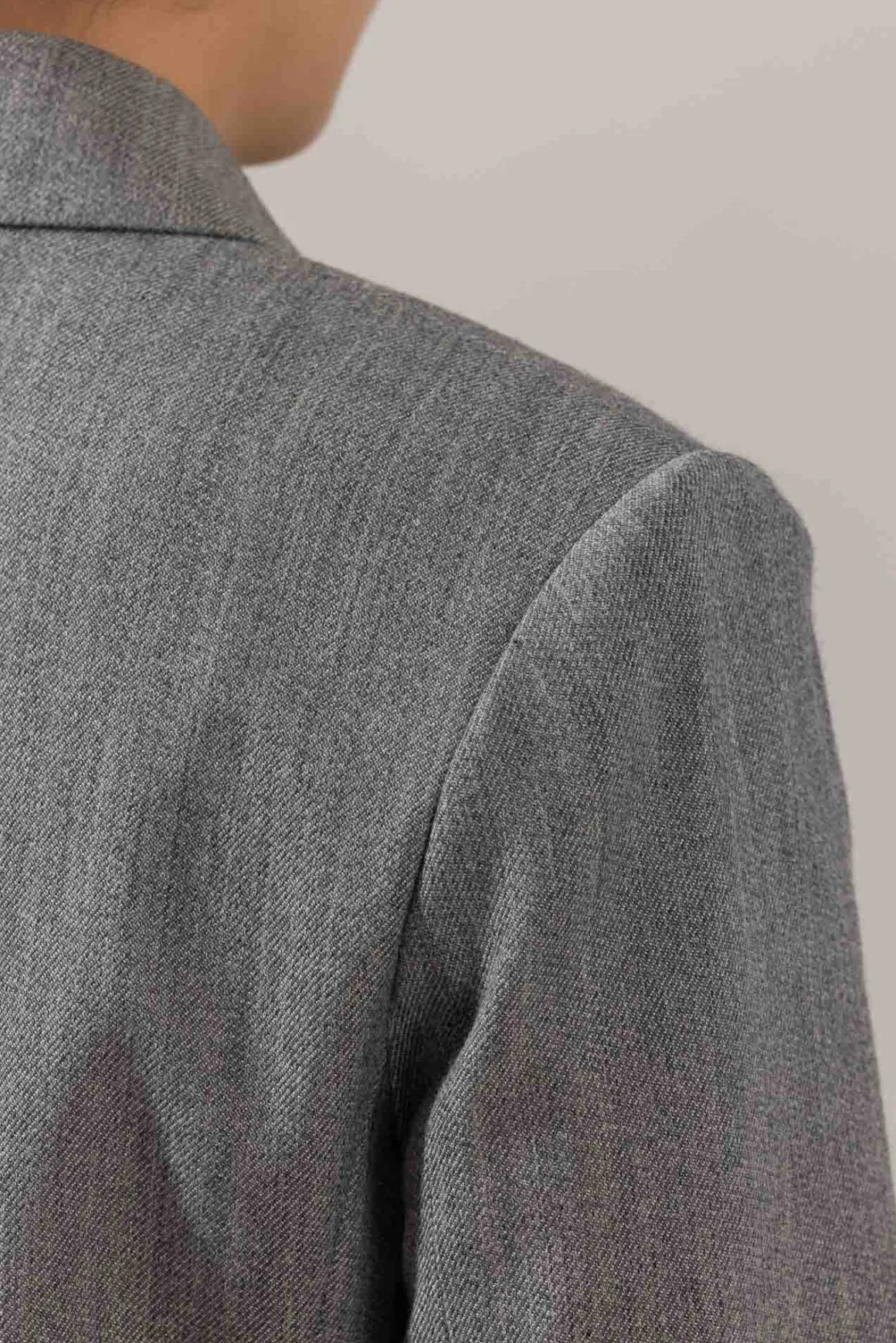 Blazer - Twill Double Breasted Stone Grey