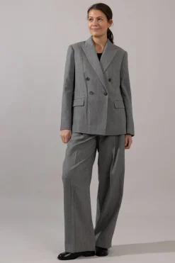 Blazer - Twill Double Breasted Stone Grey