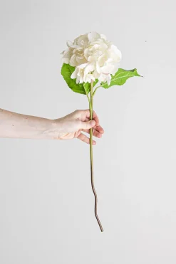 Blomst - Hortensia H55cm Hvit