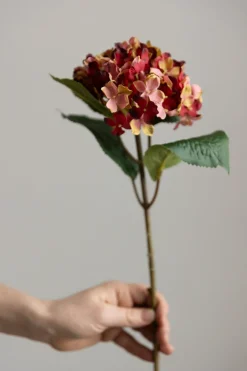 Blomst - Hortensia H40cm Rød