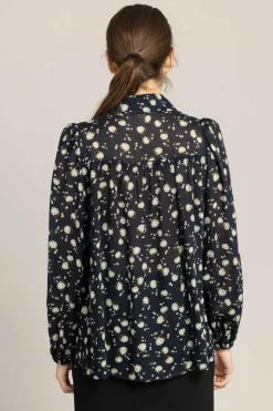 Bluse - Floral Volumes Blue/White Flower Garden