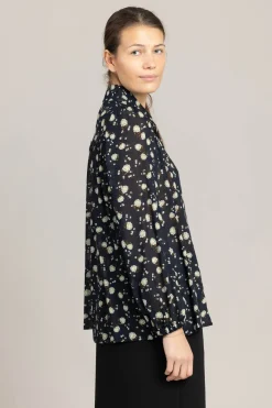 Bluse - Floral Volumes Blue/White Flower Garden