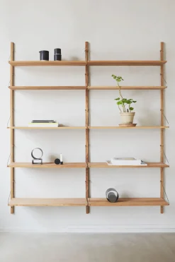 Bokhylle - Library Natural Oak H1852 Double