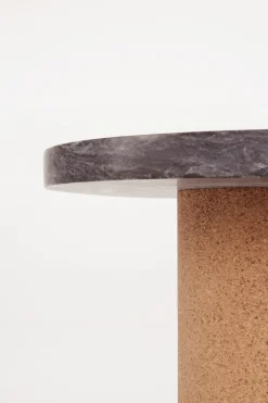 Bord - Sintra h42cm dia60cm Black Marble/Cork