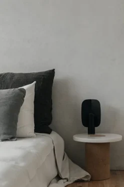 Bord - Sintra h42cm dia60cm White Marble/Cork