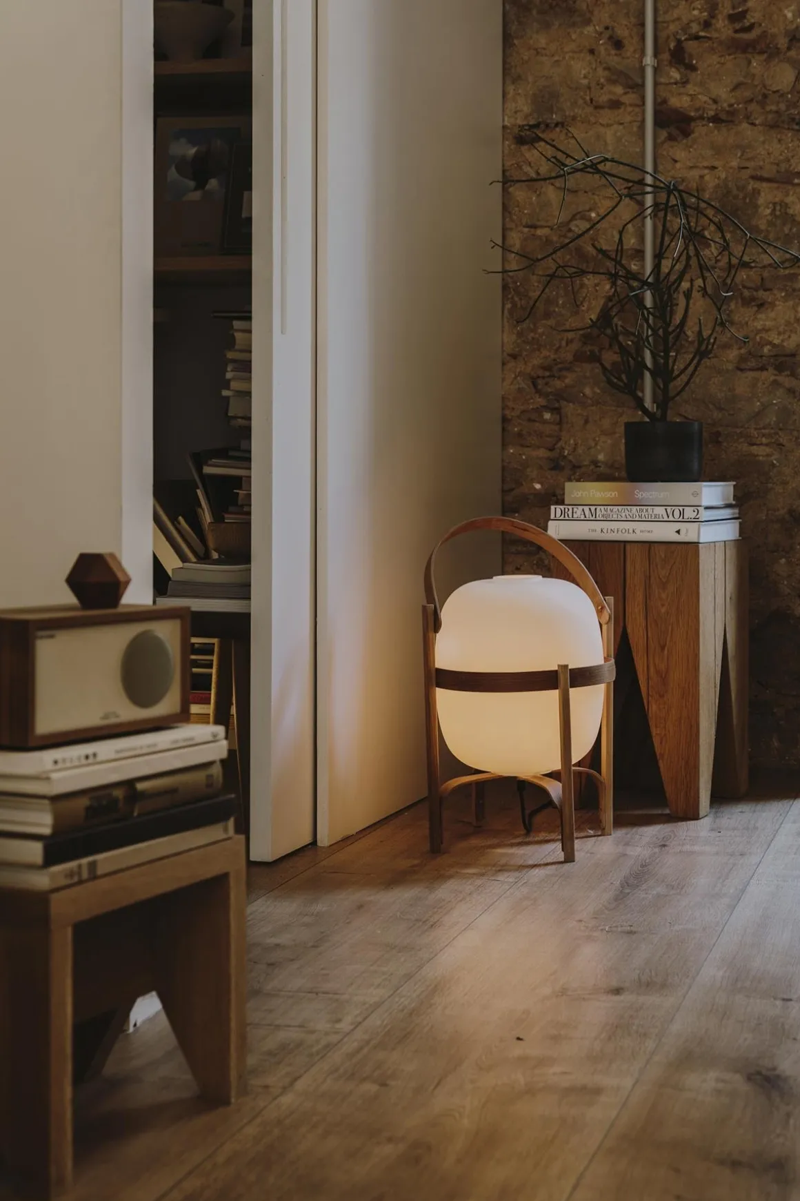 Bordlampe - Cesta Cherry wood structure