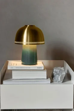 Bordlampe - SH8 Raku Portable Blue Green/Brass