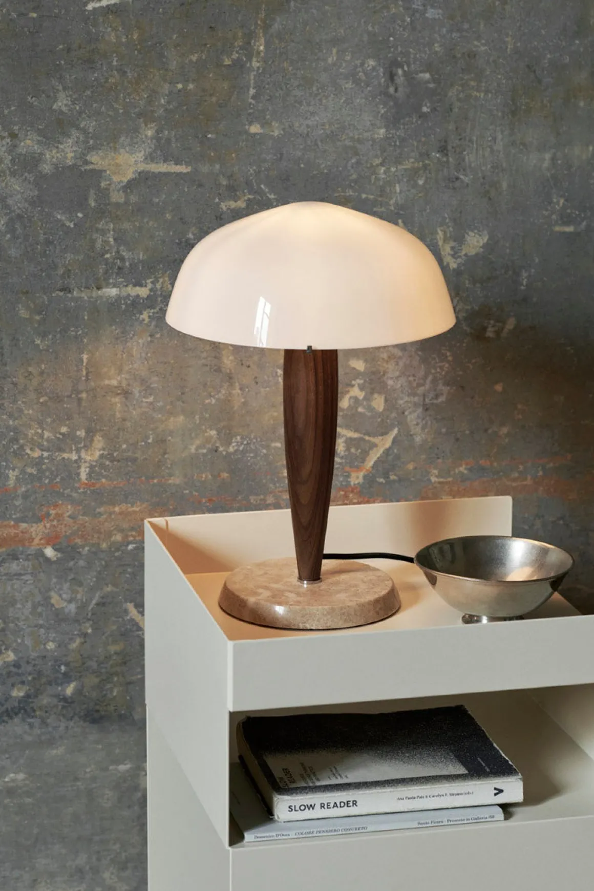 Bordlampe - SHY3 Herman Valnøtt/Marmor