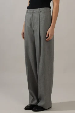 Bukse - High Waist Twill Stone Grey