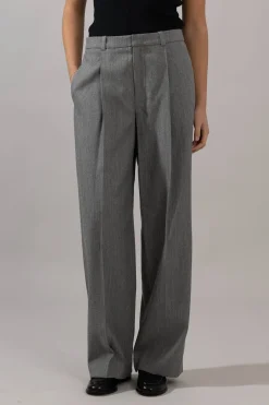 Bukse - High Waist Twill Stone Grey