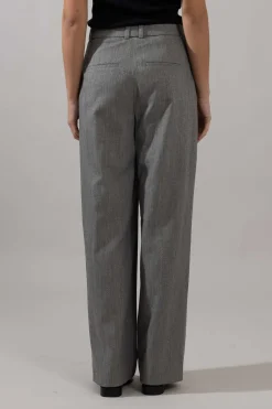 Bukse - High Waist Twill Stone Grey