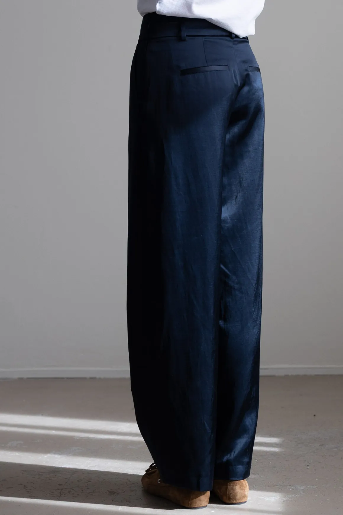 Bukse - Mid Rise Double Waistband Drawstring Pant