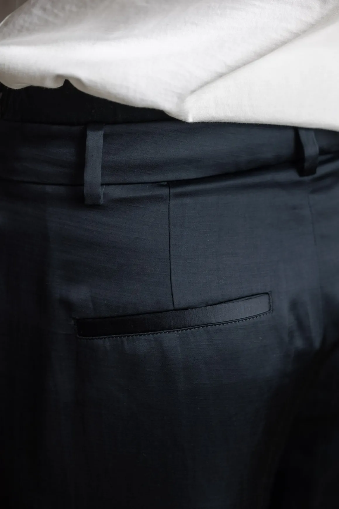 Bukse - Mid Rise Double Waistband Drawstring Pant