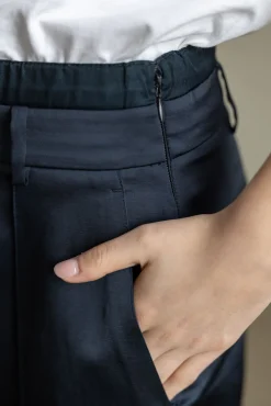 Bukse - Mid Rise Double Waistband Drawstring Pant