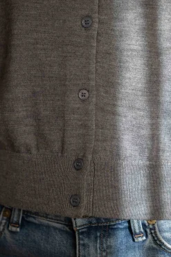 Cardigan - Classic Merino Cardigan Gray Melange