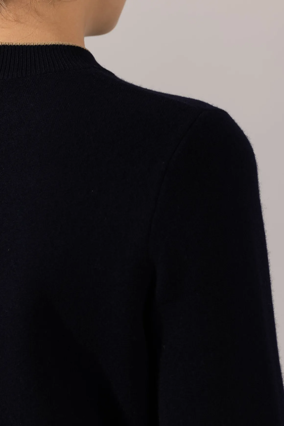 Cardigan - Contrast Tipped Coastal/Sable