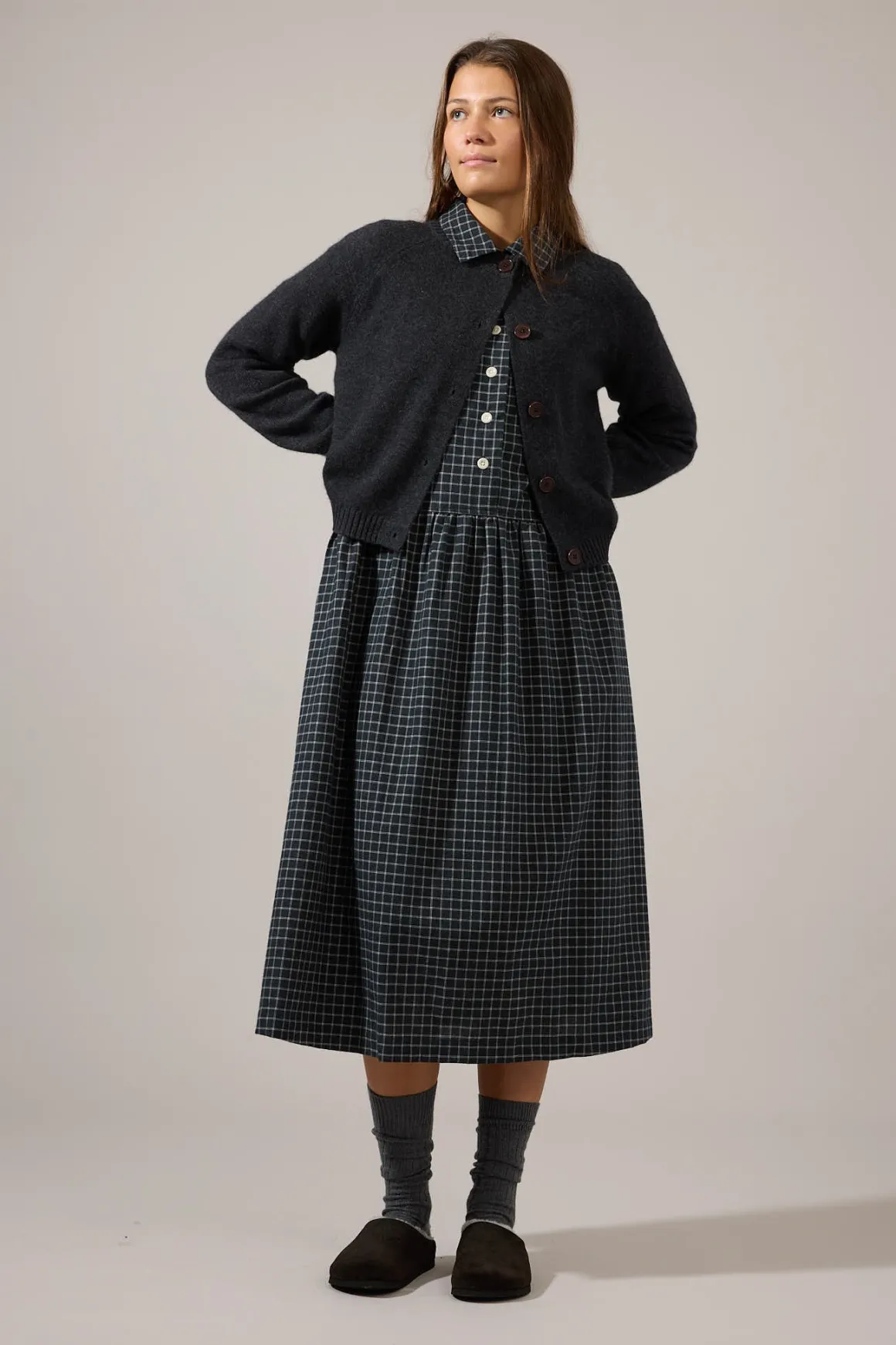 Cardigan - Raglan Charcoal