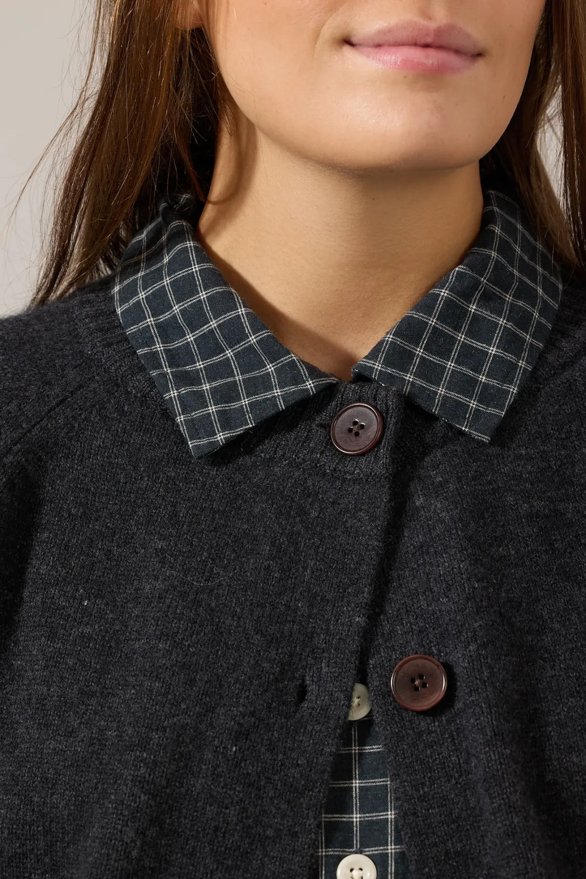 Cardigan - Raglan Charcoal