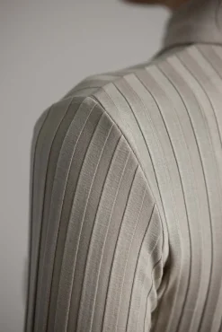 Cardigan - Rib L/S Collared Button Up