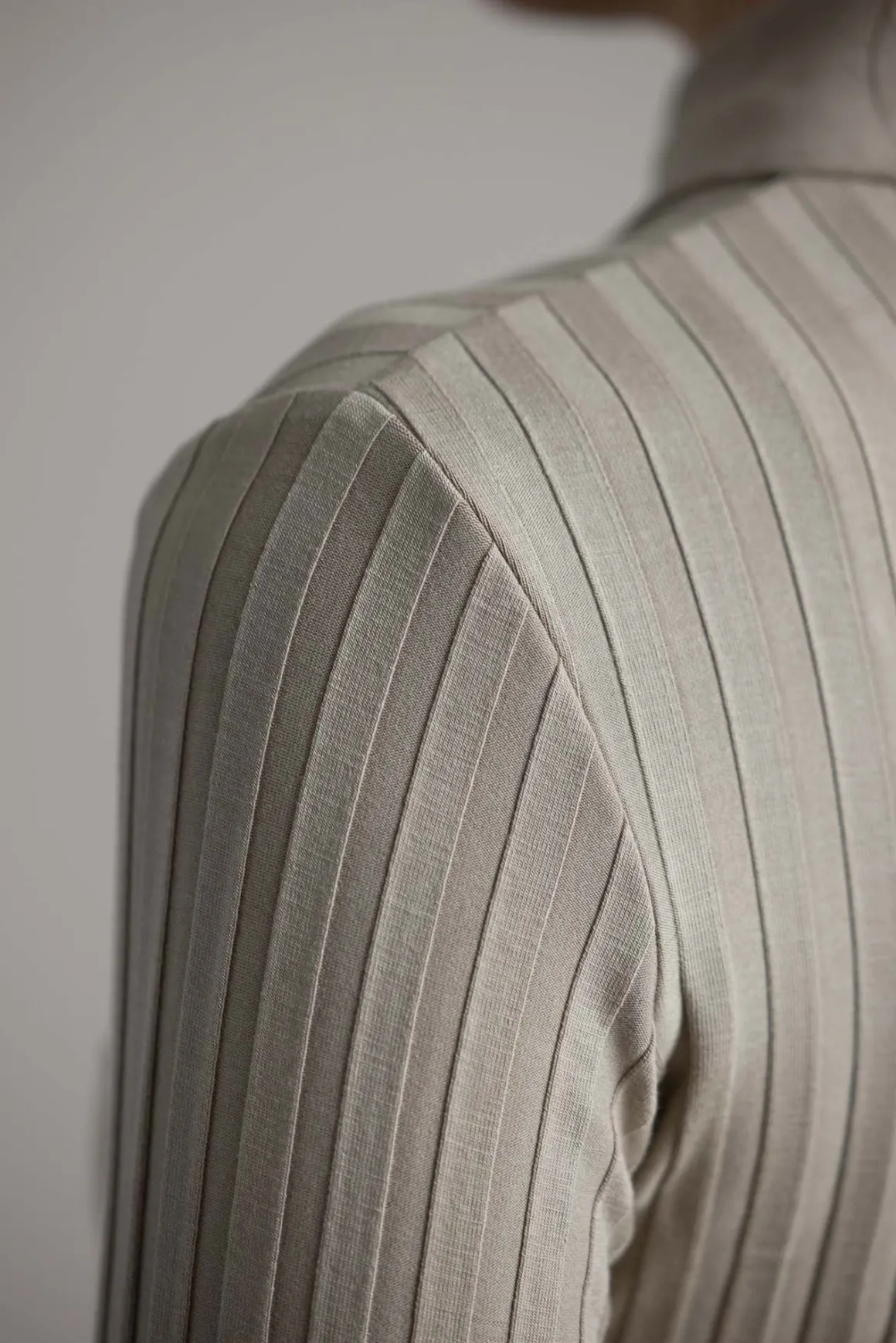 Cardigan - Rib L/S Collared Button Up