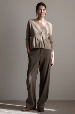 Cardigan - Ribbed Waist Single Button