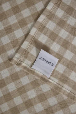 Duk - Ruter Beige/Hvit