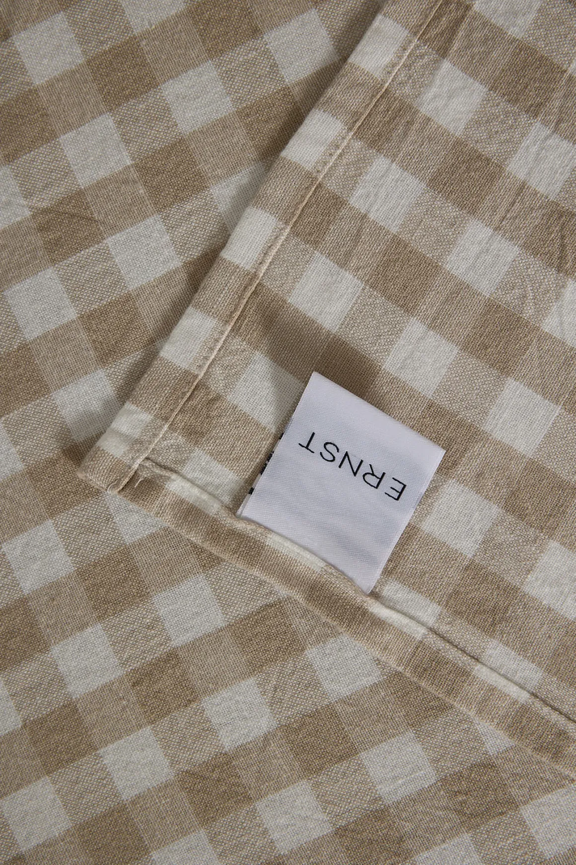 Duk - Ruter Beige/Hvit