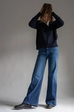 Genser - Contrast Collar Polo Coastal/Off-White