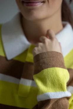 Genser - Striped Rugby Lemon/Almond