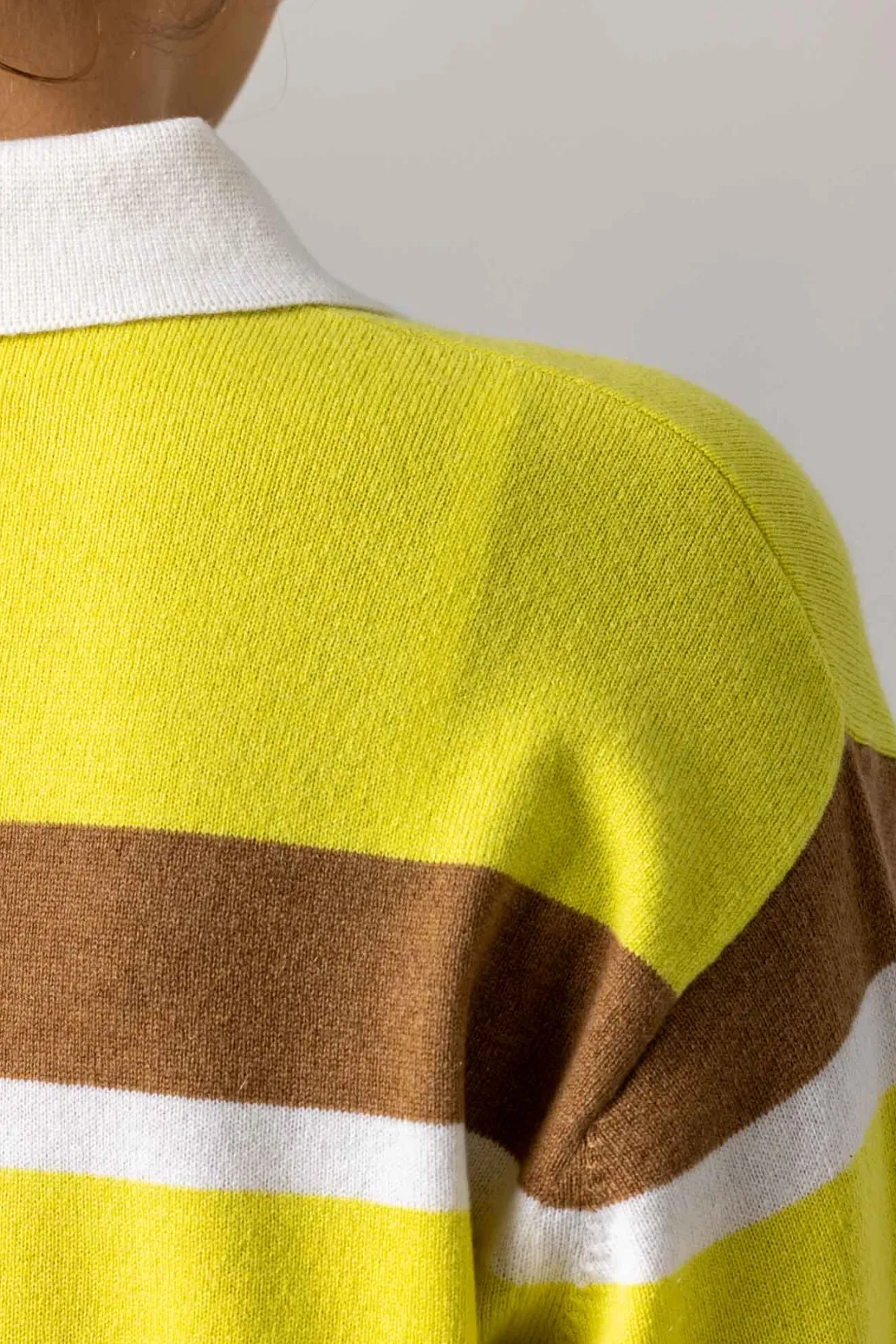 Genser - Striped Rugby Lemon/Almond