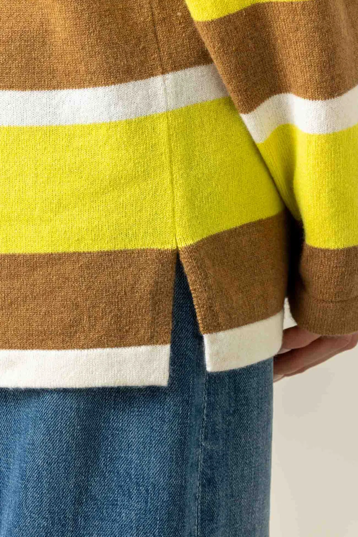 Genser - Striped Rugby Lemon/Almond