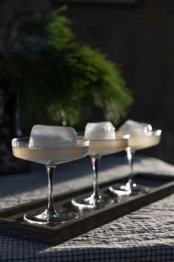 Glass - Ripple Champagne Saucer 2pk Clear