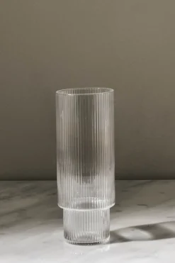 Glass - Ripple Long Drink 4pk Clear