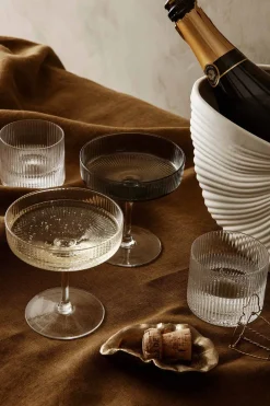 Glass - Ripple Low 4pk Klar